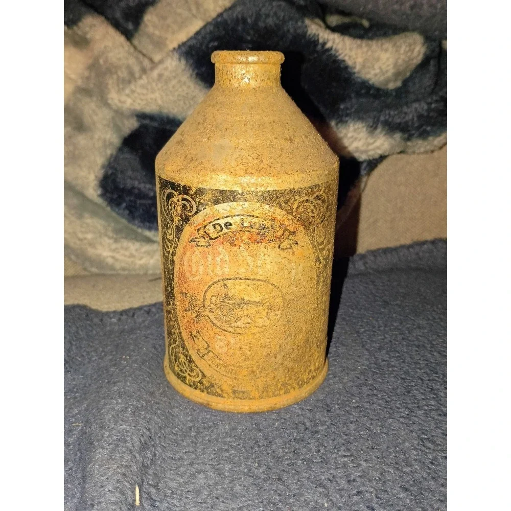 De Luxe‎ Old Shay Cone Top Rustic Beer Can Vtg 50s Empty PA